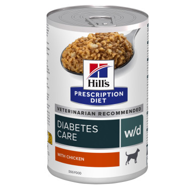 Hill’s Prescription Diet Canine w/d – Hrană Umedă pentru Controlul Greutății și Diabet la Câini, 370g
